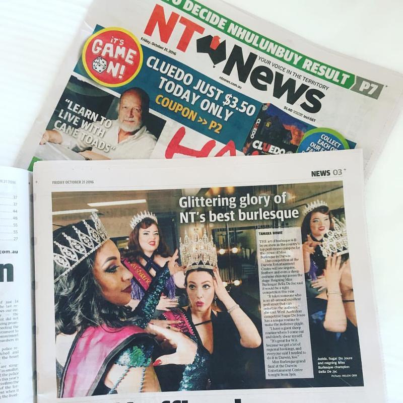 Jazida-in-the-media-Darwin-NT-News-Press-Miss-Burlesque-ACT-Australia
